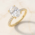 Oval Hidden Halo Ring