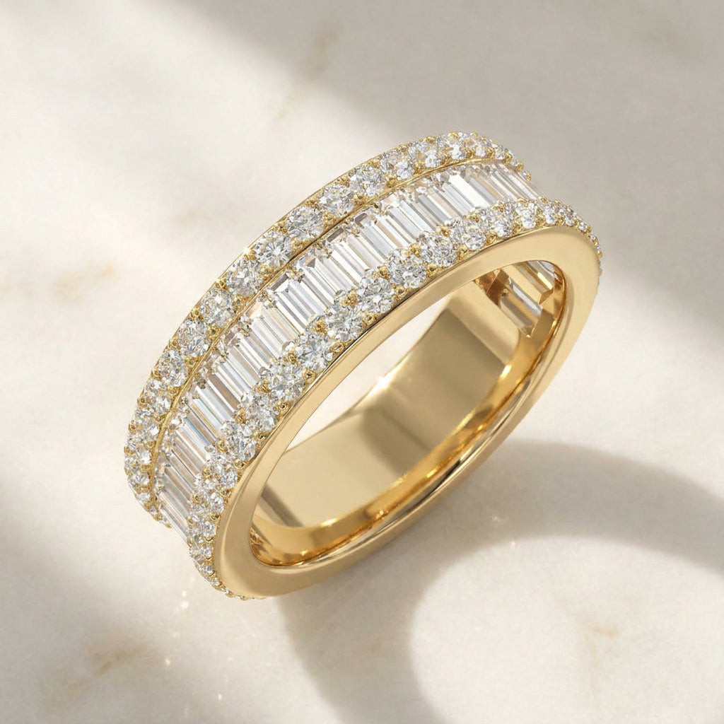 Yellow Gold Baguette Band