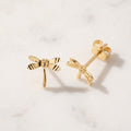 Gold Dragonfly Stud Earrings