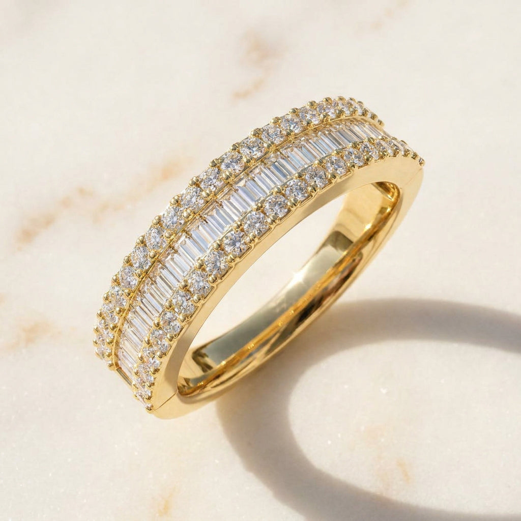 Yellow Gold Baguette Band