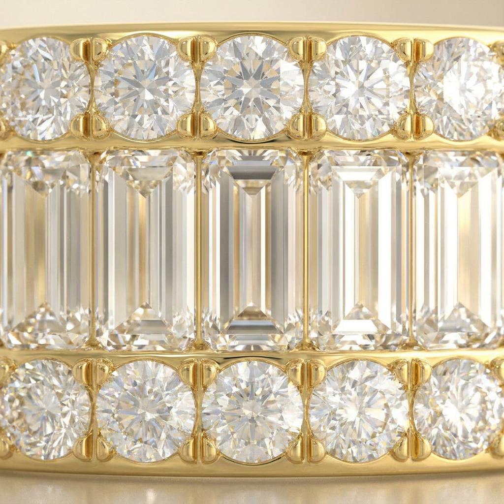 Yellow Gold Baguette Band