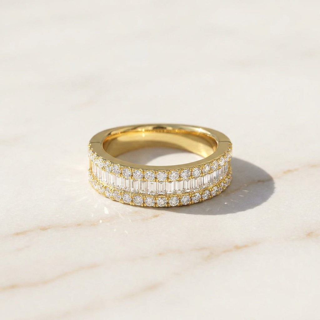 Yellow Gold Baguette Band