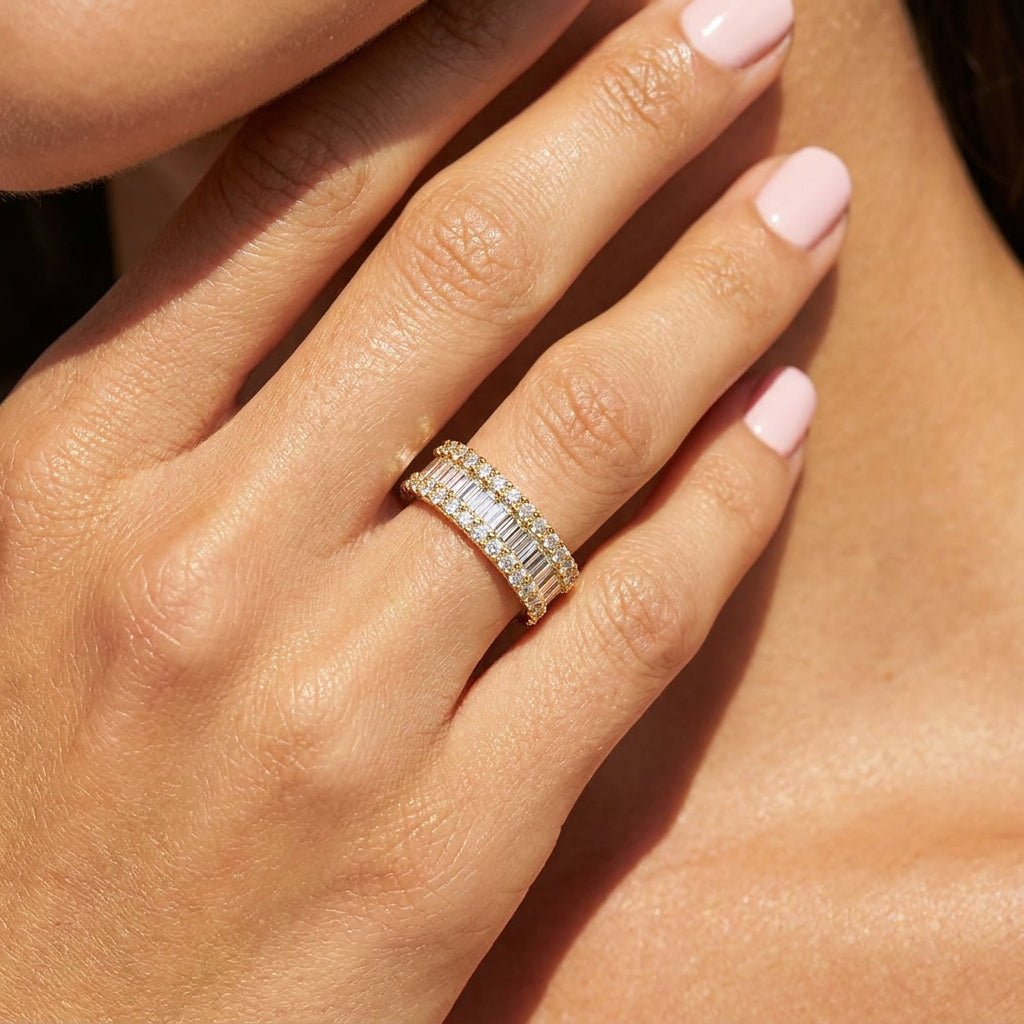 Yellow Gold Baguette Band