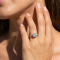 Round Hidden Halo Ring