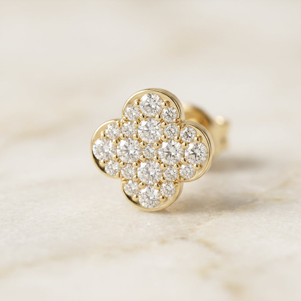 Small Blossom Style Stud Earrings