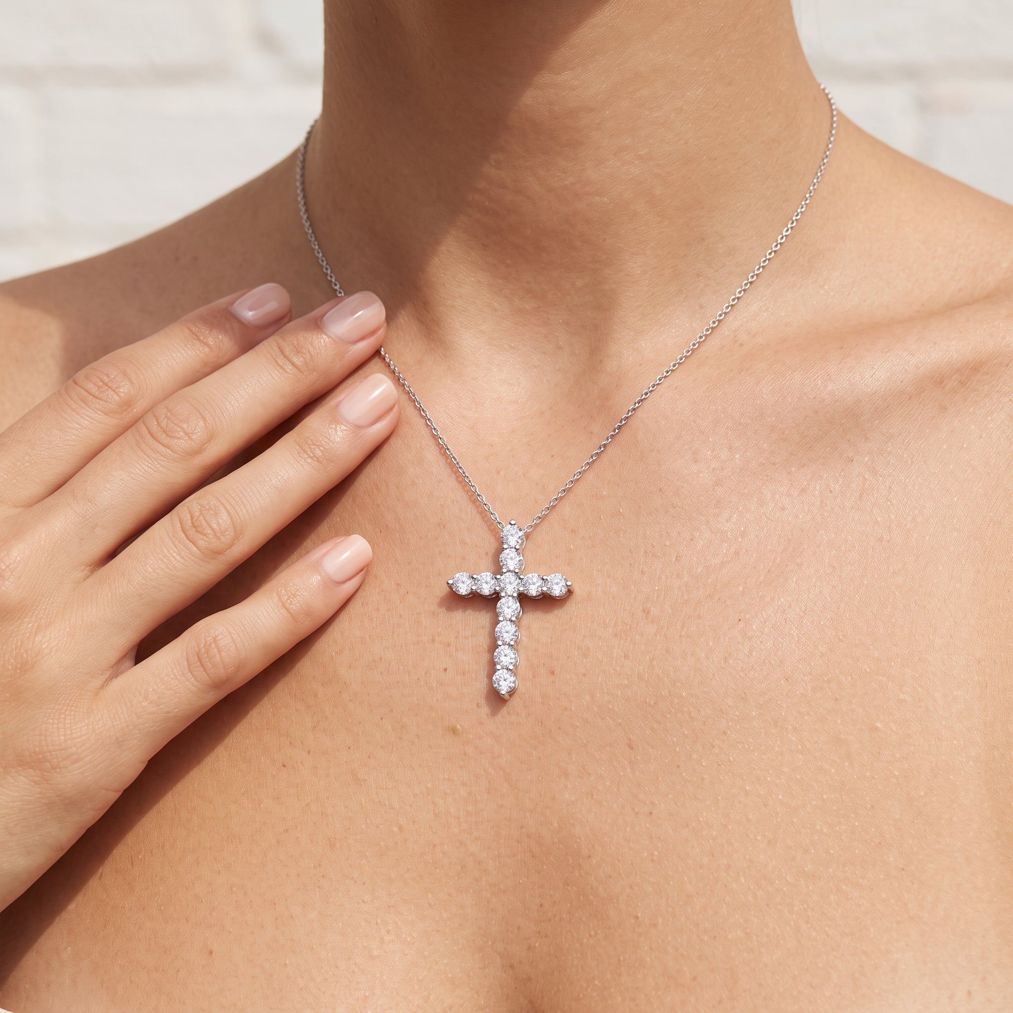Breakfast with Tiffany Cross - White Gold