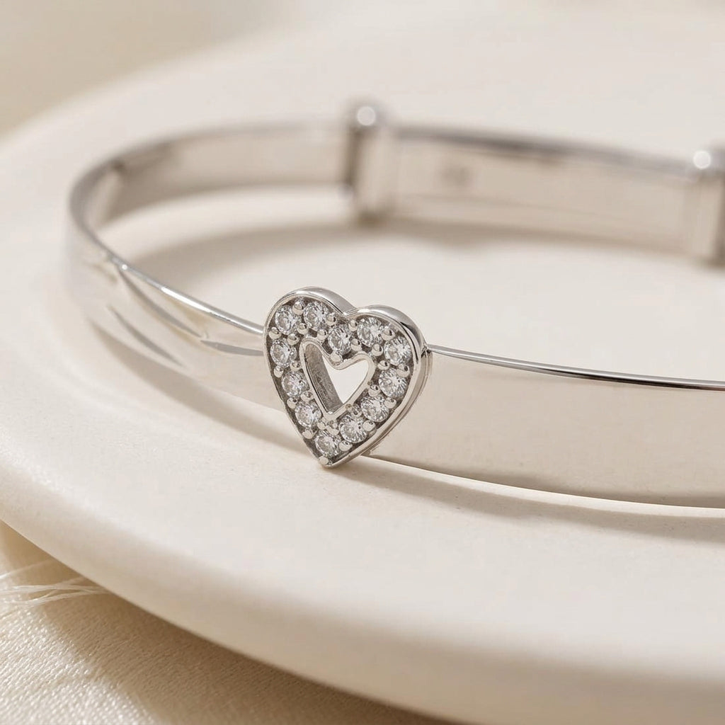 Baby ID Bangle with Heart Charm