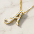 Yellow Gold Diamond Initial Pendant