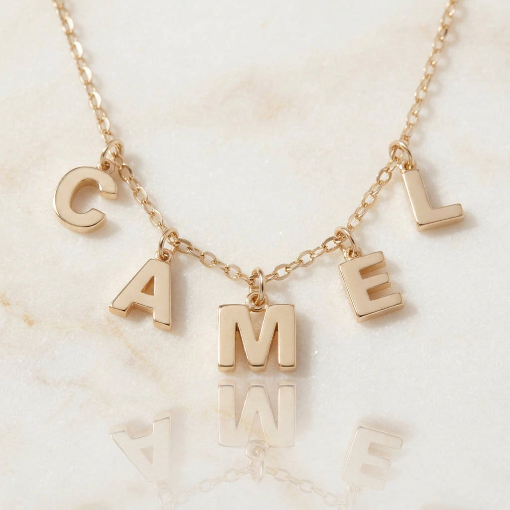 Custom Initial Charm Necklace