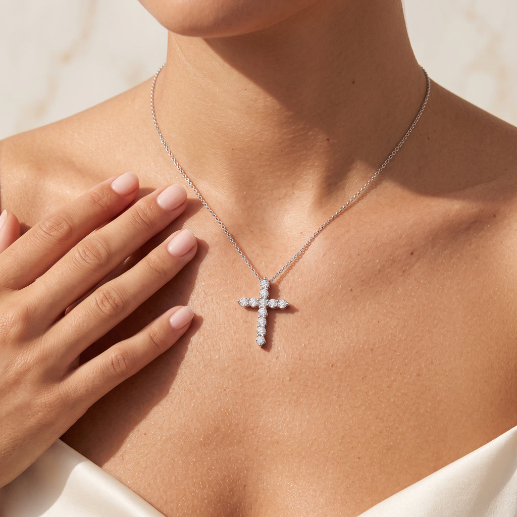 Breakfast with Tiffany Cross - White Gold