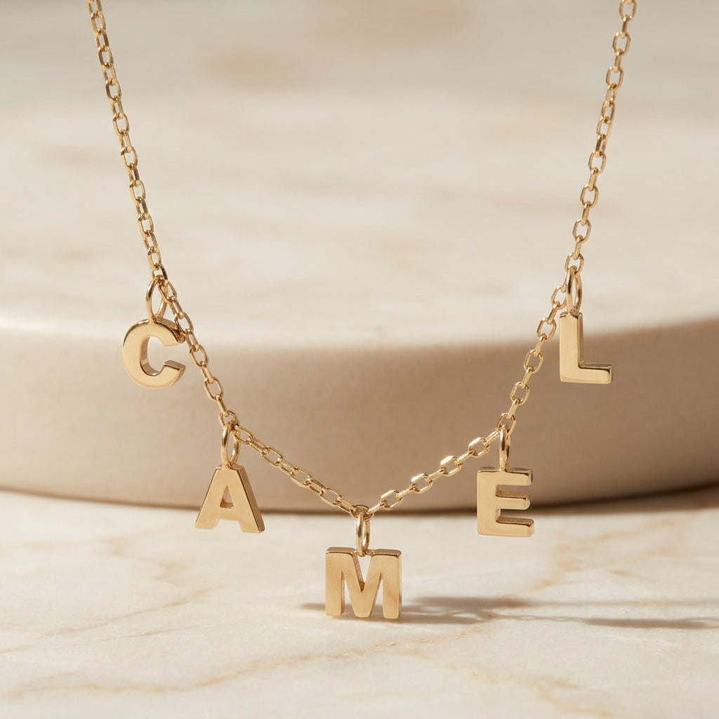 Custom Initial Charm Necklace