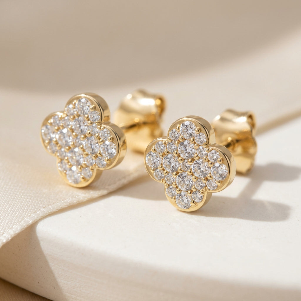 Small Blossom Style Stud Earrings