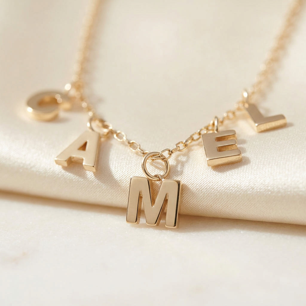 Custom Initial Charm Necklace