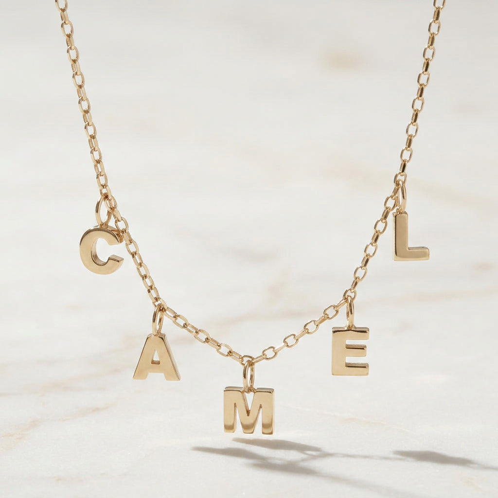 Custom Initial Charm Necklace