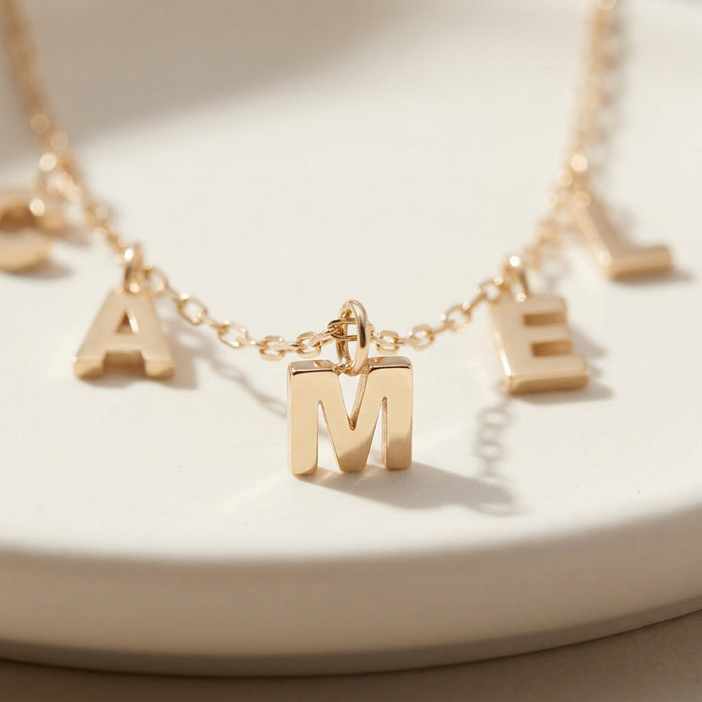 Custom Initial Charm Necklace