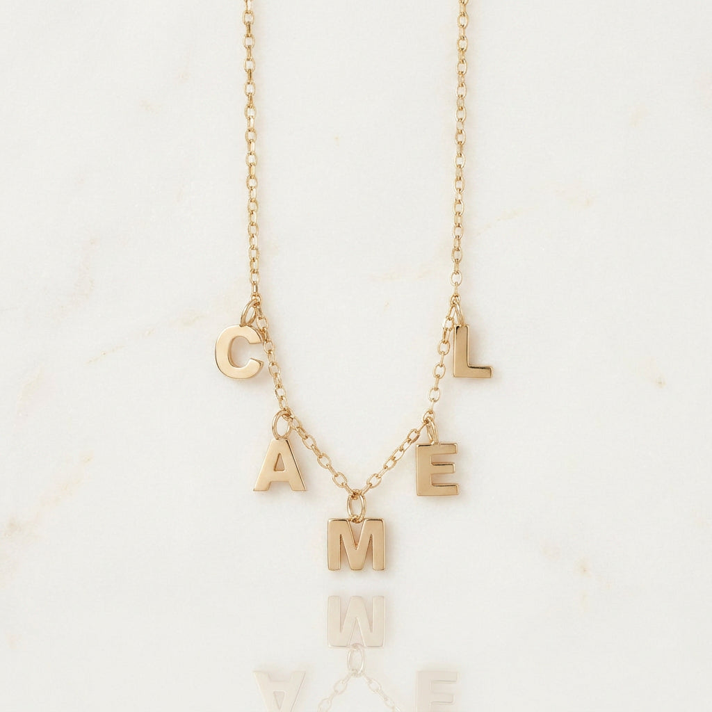 Custom Initial Charm Necklace