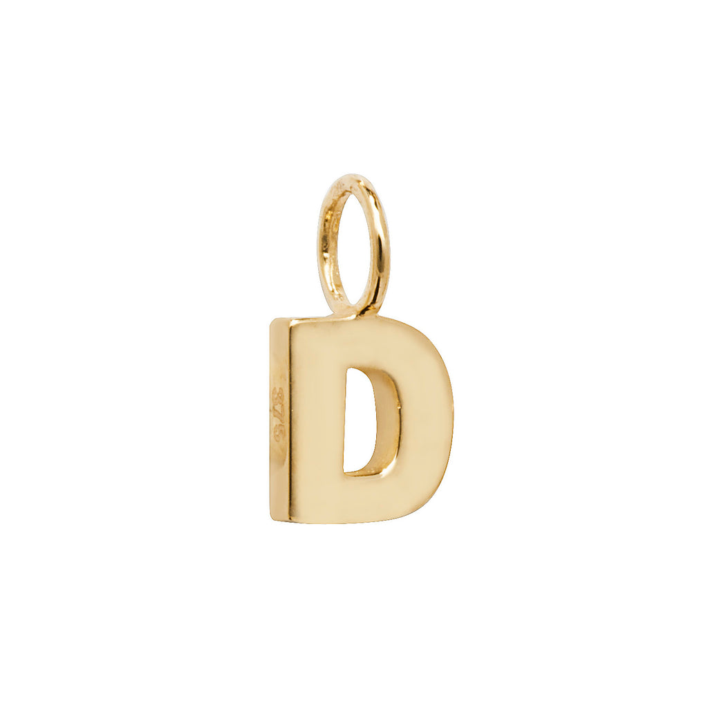 Gold Initial Charm Necklace