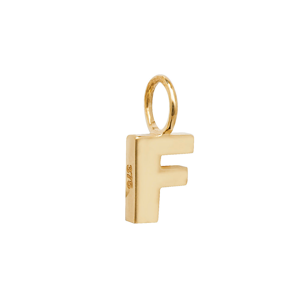 Gold Initial Charm Necklace