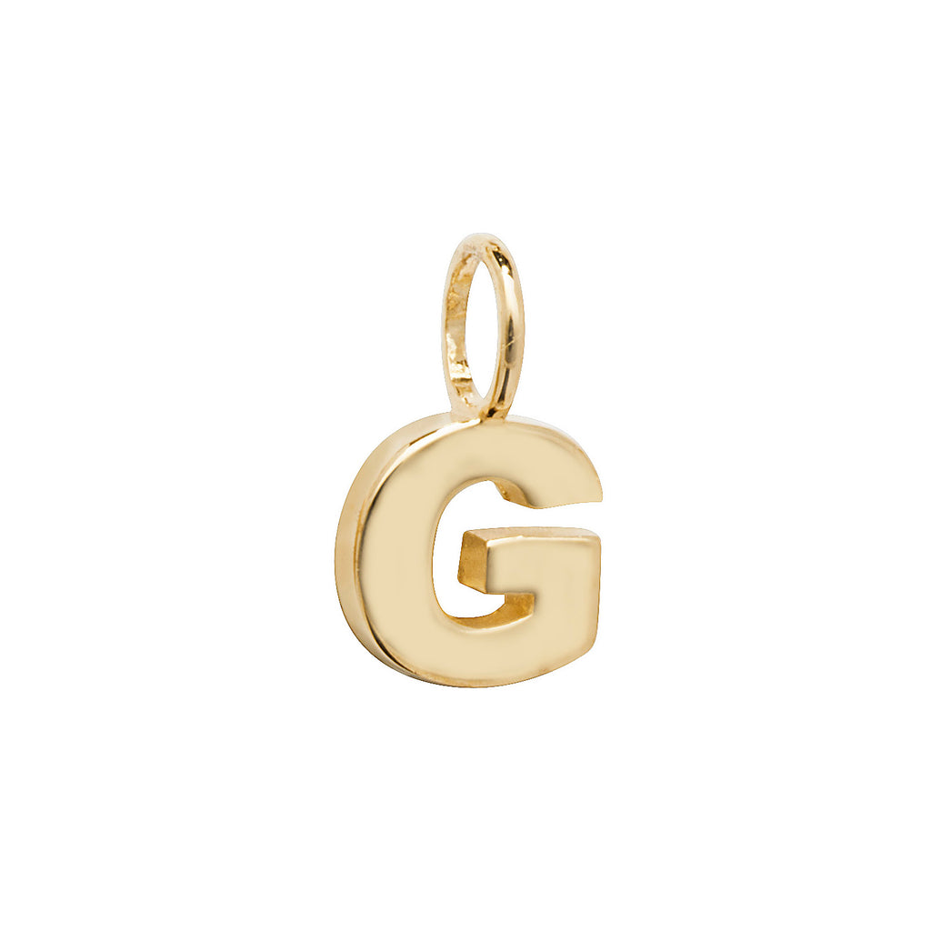 Gold Initial Charm Necklace