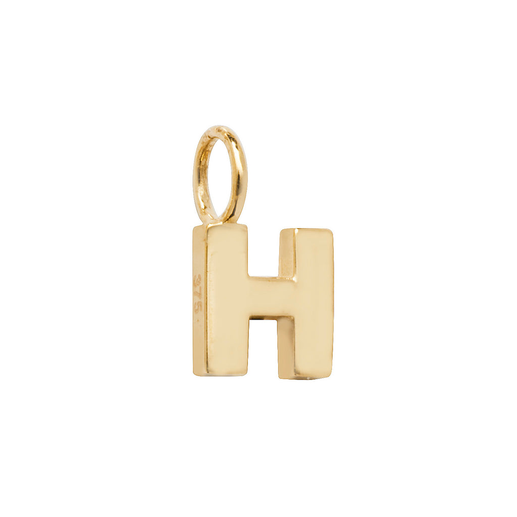 Gold Initial Charm Necklace