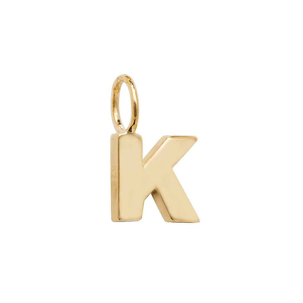 Gold Initial Charm Necklace