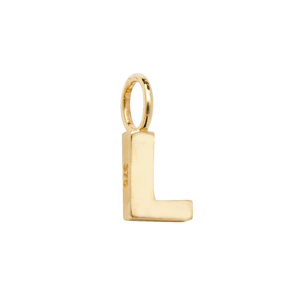 Gold Initial Charm Necklace