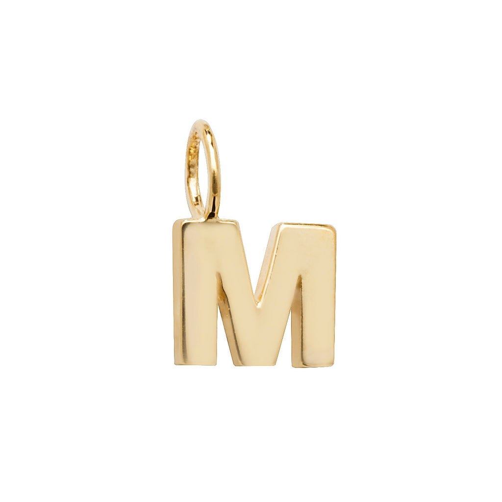 Gold Initial Charm Necklace