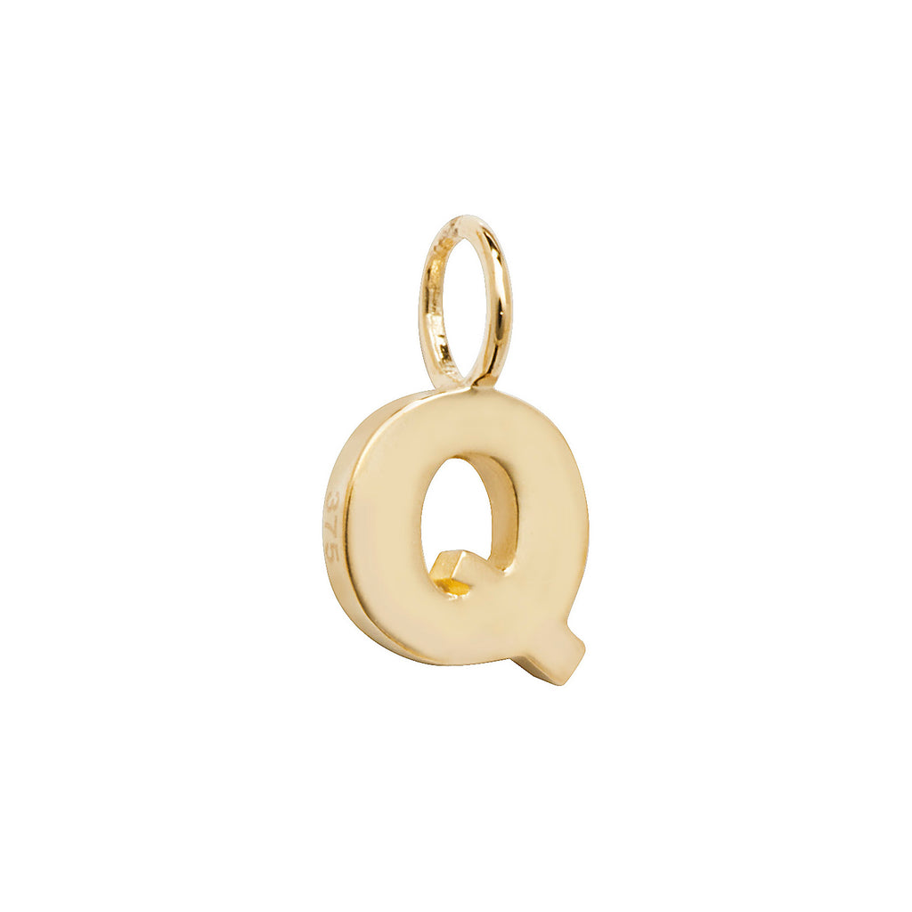 Gold Initial Charm Necklace