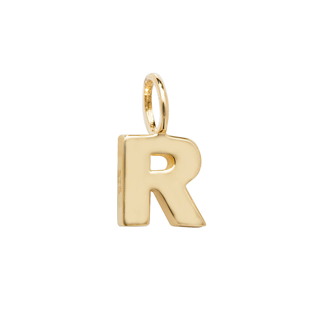 Gold Initial Charm Necklace