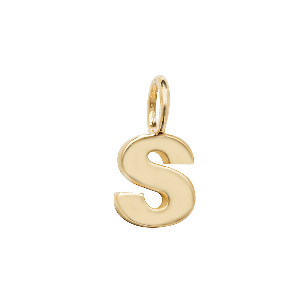 Gold Initial Charm Necklace