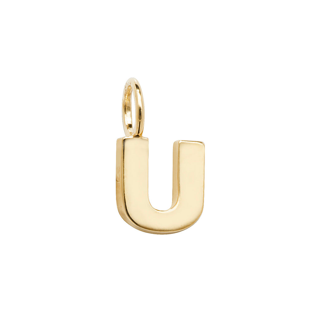 Gold Initial Charm Necklace