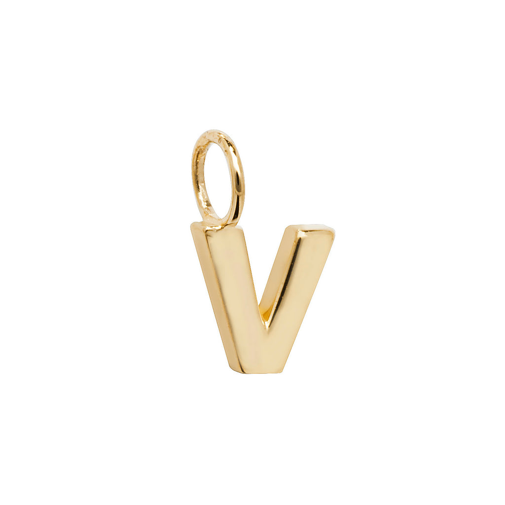 Gold Initial Charm Necklace