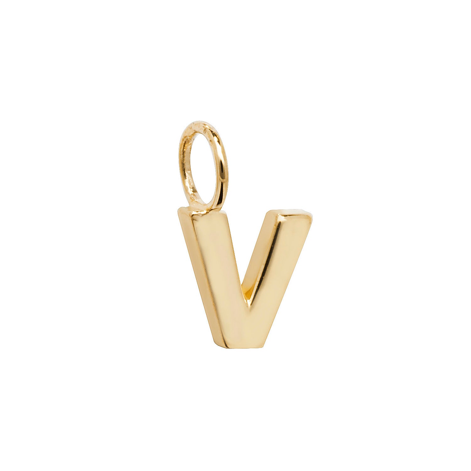 Gold Initial Charm Pendant