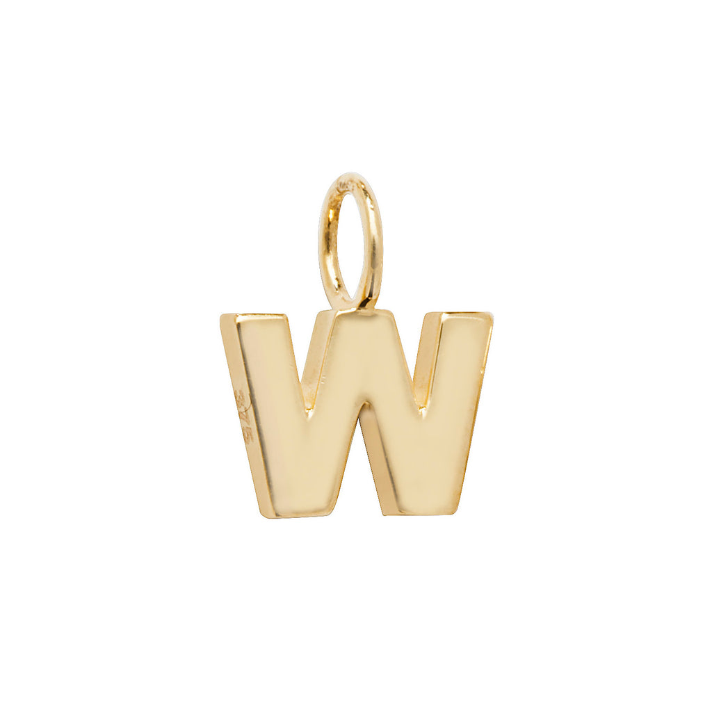 Gold Initial Charm Necklace