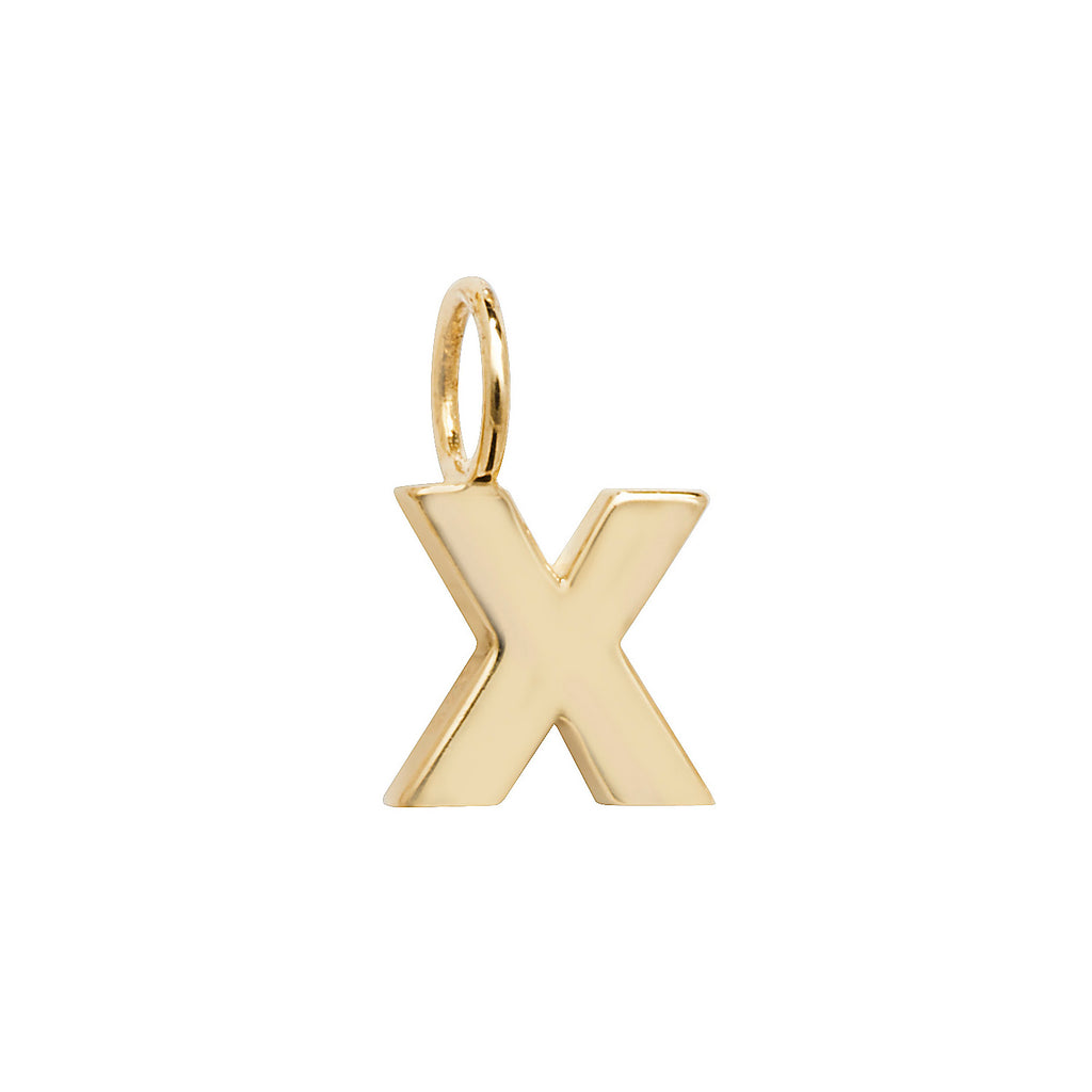 Gold Initial Charm Necklace
