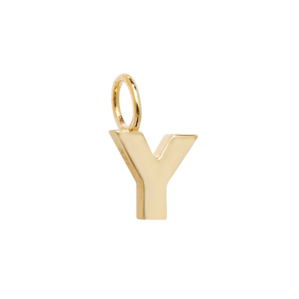 Gold Initial Charm Necklace