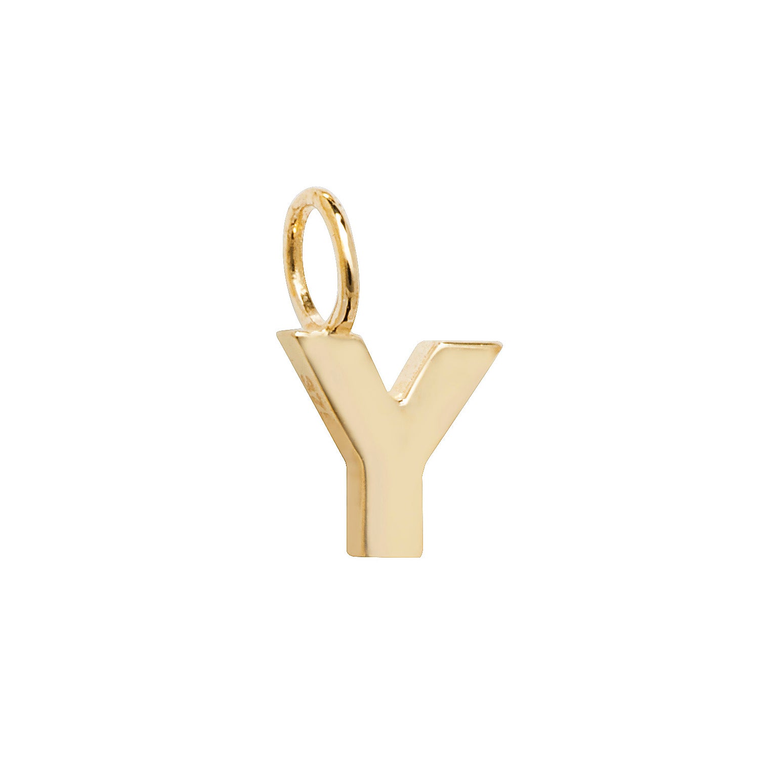 Gold Initial Charm Pendant