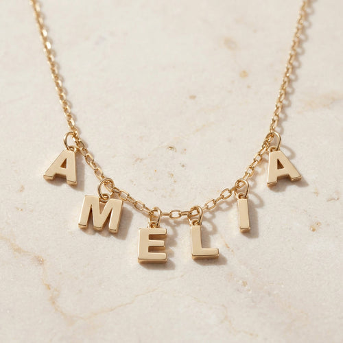 Custom Initial Charm Necklace