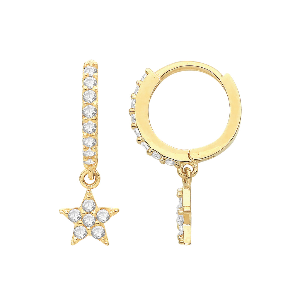 CZ Star Drop Earring