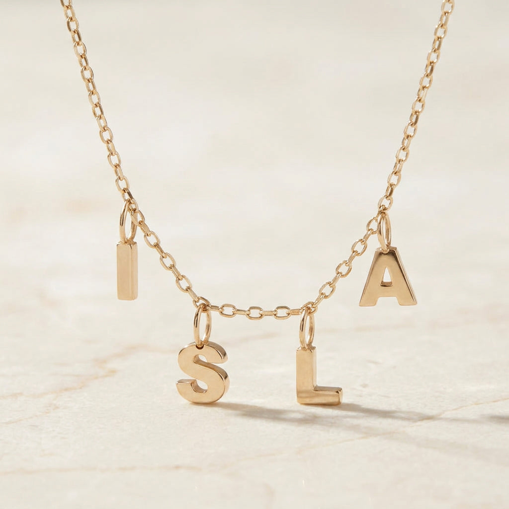 Custom Initial Charm Necklace