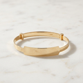 Baby ID Bangle Plain Wide Yellow Gold
