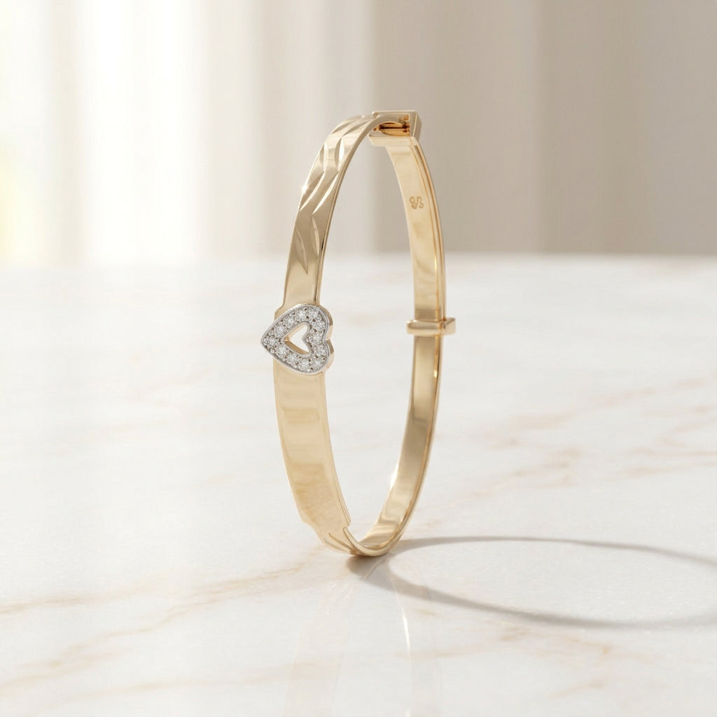 Baby ID Bangle with Heart Charm