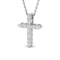 Breakfast at Tea Cross Pendant Necklace — White Gold Diamond Cross Pendant