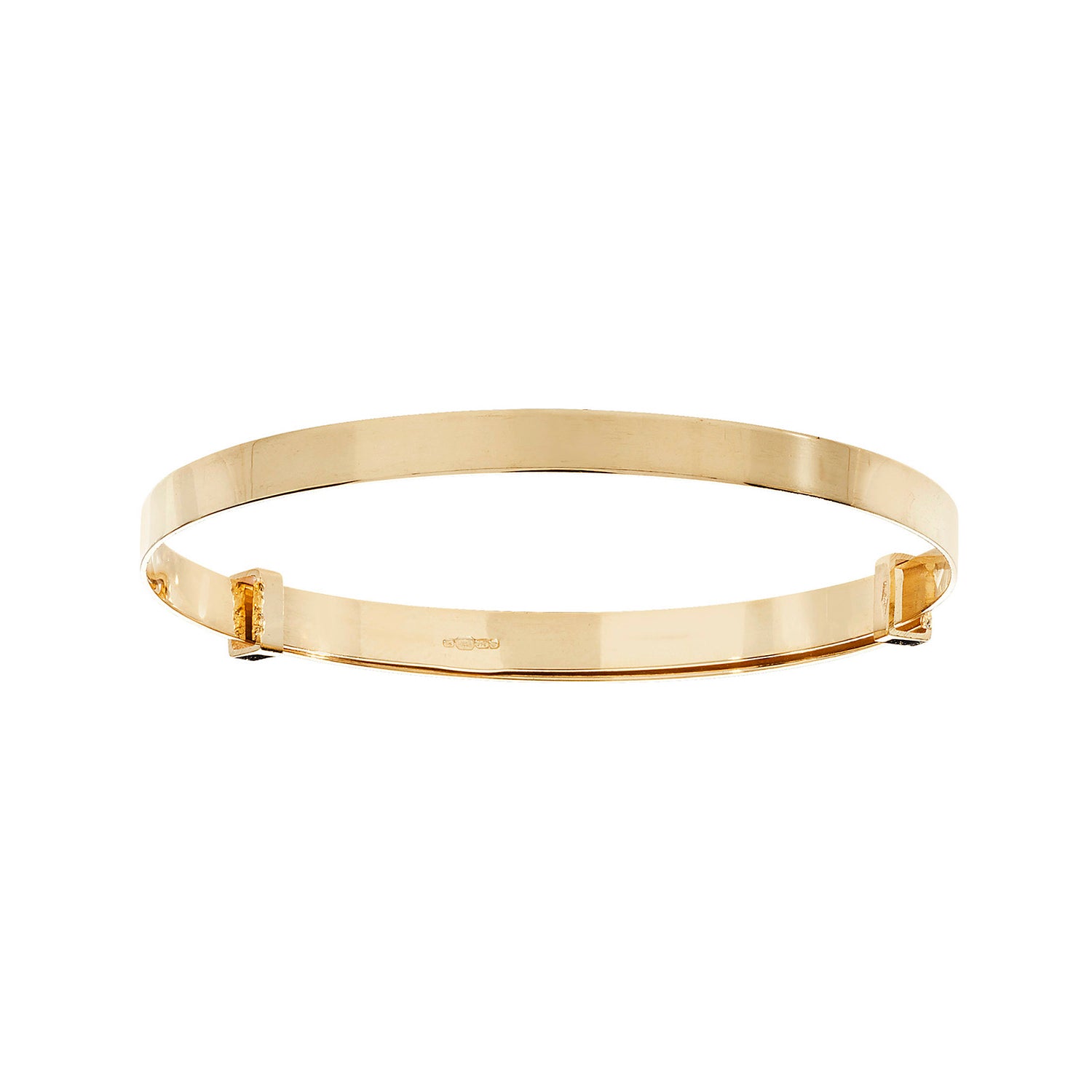 Plain ID baby bangle in yellow gold