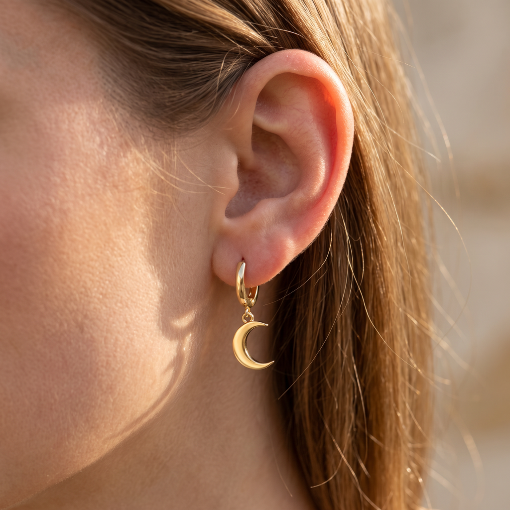 Moon Drop Earring