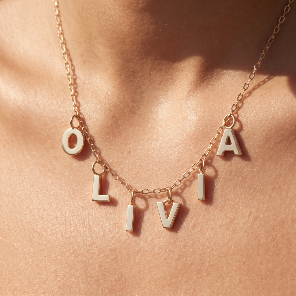 Custom Initial Charm Necklace