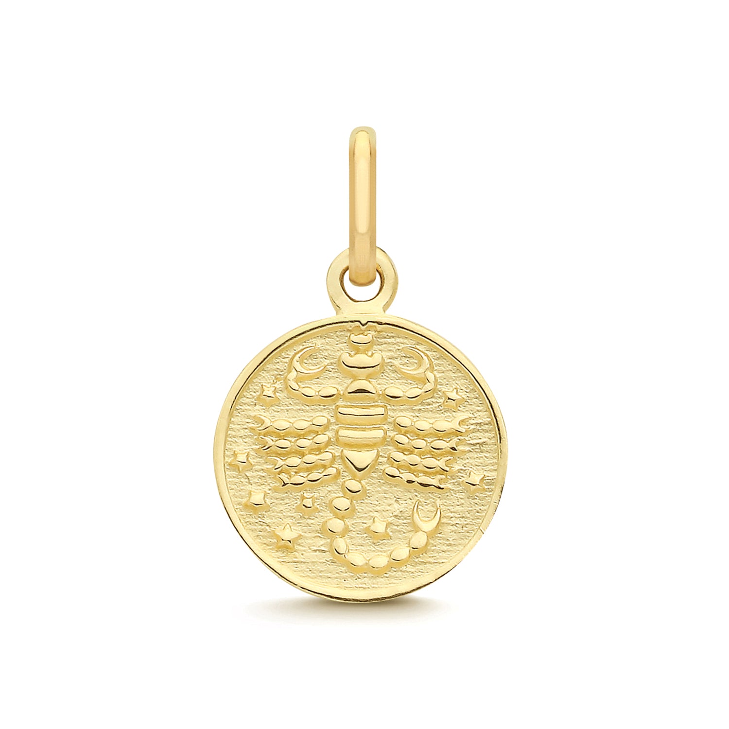 Scorpio Zodiac Gold Coin Pendant Necklace 9ct Yellow Gold