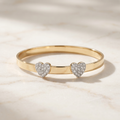 Double Heart Expandable Baby Bangle