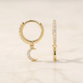 CZ Moon Drop Earring