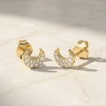 Half Moon Stud Earrings